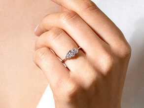 Anello di Fidanzamento Vivid Diamond in 9K oro giallo con diamanti 1,18ct G/SI