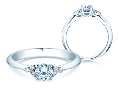 Anello di Fidanzamento Vivid Diamond in oro bianco