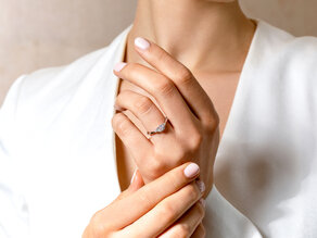 Anello di Fidanzamento Vivid Diamond in 18K oro bianco con diamanti 0,59ct G/SI