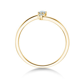 Anello di Fidanzamento You & Me Classic in 14K oro giallo con diamanti 0,065ct G/SI