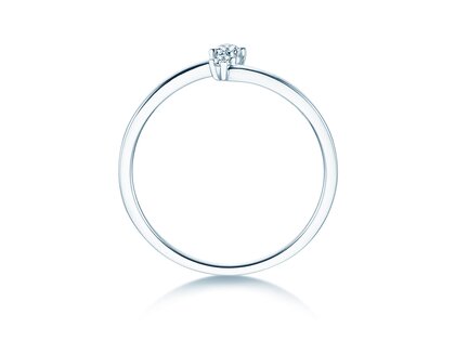 Anello di Fidanzamento You & Me Classic in 14K oro bianco con diamanti 0,065ct G/SI