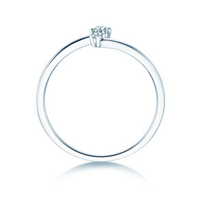 Anello di Fidanzamento You & Me Classic in 14K oro bianco con diamanti 0,065ct G/SI