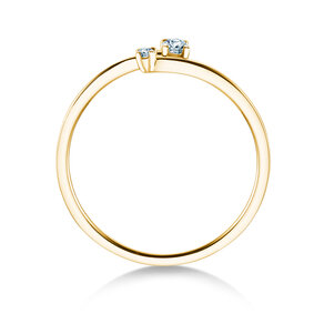 Anello di Fidanzamento You & Me Modern in 14K oro giallo con diamanti 0,07ct G/SI