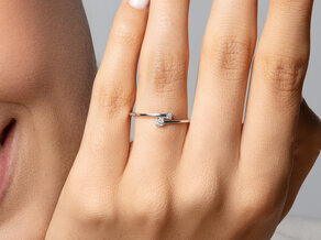 Anello di Fidanzamento You & Me Modern in 14K oro giallo con diamanti 0,07ct G/SI