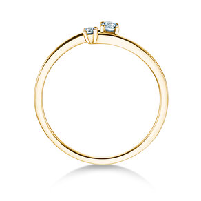 Anello di Fidanzamento You & Me Modern in 14K oro giallo con diamanti 0,11ct G/SI