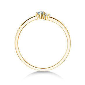 Anello di Fidanzamento You & Me Soft in 14K oro giallo con diamanti 0,09ct G/SI