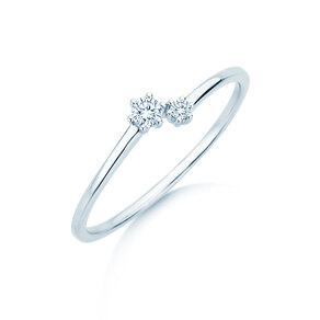 Anello di Fidanzamento You & Me Soft in 14K oro bianco con diamanti 0,09ct G/SI