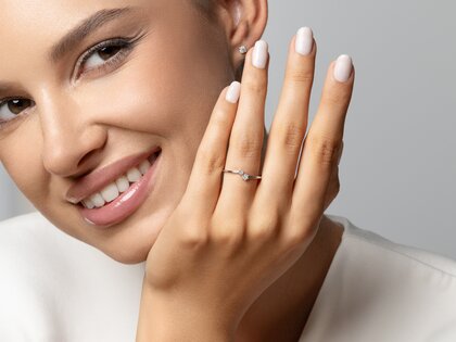 Anello di Fidanzamento You & Me Soft in 14K oro giallo con diamanti 0,09ct G/SI