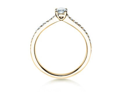 Anello di Fidanzamento Claire Petite in 18K oro giallo con diamanti 0,50ct G/SI