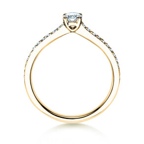 Anello di Fidanzamento Claire Petite in 18K oro giallo con diamanti 0,50ct G/SI