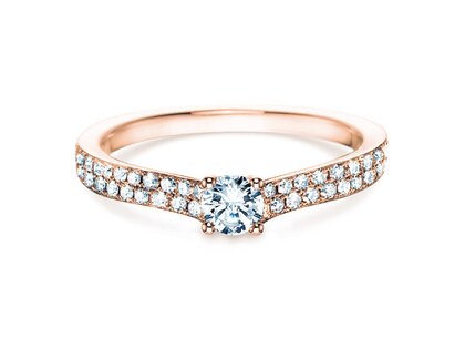 Anello di Fidanzamento Claire Petite in 18K oro rosa con diamanti 0,50ct G/SI