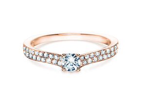 Anello di Fidanzamento Claire Petite in 18K oro rosa con diamanti 0,50ct G/SI