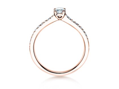 Anello di Fidanzamento Claire Petite in 18K oro rosa con diamanti 0,50ct G/SI