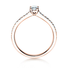 Anello di Fidanzamento Claire Petite in 18K oro rosa con diamanti 0,50ct G/SI