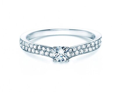 Anello di Fidanzamento Claire Petite in 18K oro bianco con diamanti 0,50ct G/SI
