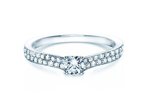 Anello di Fidanzamento Claire Petite in 18K oro bianco con diamanti 0,50ct G/SI
