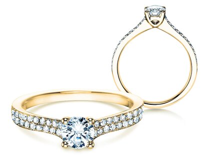 Anello di Fidanzamento Claire in 18K oro giallo con diamanti 0,70ct G/SI