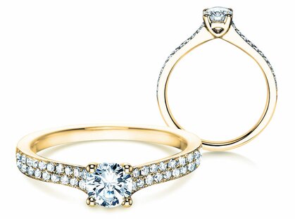 Anello di Fidanzamento Claire in 18K oro giallo con diamanti 0,70ct G/SI