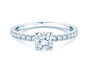 Anello di Fidanzamento Classic 4 Pavé diamante da laboratorio