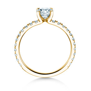 Anello di Fidanzamento Classic 4 Pavé in 18K oro giallo con diamanti da laboratorio 1,44ct E/VS