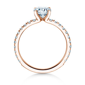 Anello di Fidanzamento Classic 4 Pavé in 18K oro rosa con diamanti da laboratorio 1,44ct E/VS