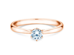Anello di Fidanzamento Classic 6 Hidden Halo in 14K oro rosa con diamanti 0,30ct G/SI
