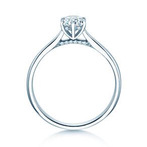 Anello di Fidanzamento Classic 6 Hidden Halo in 14K oro bianco con diamanti 0,55ct G/SI