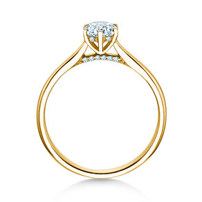 Anello di Fidanzamento Classic 6 Hidden Halo in 14K oro giallo con diamanti 0,55ct G/SI