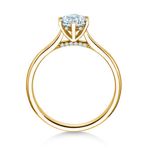 Anello di Fidanzamento Classic 6 Hidden Halo in oro giallo