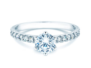 Anello di Fidanzamento Classic Pavé in 18K oro bianco con diamanti 1,11ct G/SI