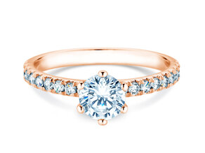 Anello di Fidanzamento Classic Pavé in 18K oro rosa con diamanti 1,11ct G/SI