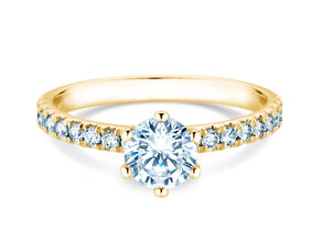 Anello di Fidanzamento Classic Pavé in 14K oro giallo con diamanti 1,11ct G/SI