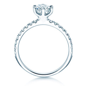 Anello di Fidanzamento Classic Pavé in 14K oro bianco con diamanti 1,36ct G/SI