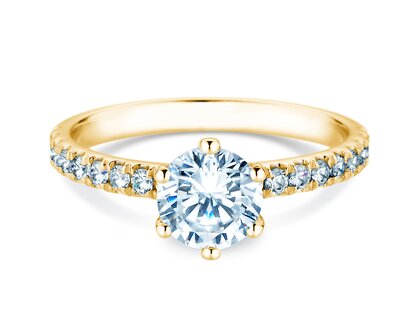 Anello di Fidanzamento Classic Pavé in 18K oro giallo con diamanti 1,36ct G/SI