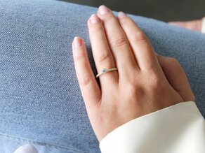 Anello di Fidanzamento Classic Pavé in oro giallo