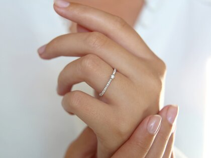Anello di Fidanzamento Classic Pavé in 14K oro bianco con diamanti 0,20ct G/SI