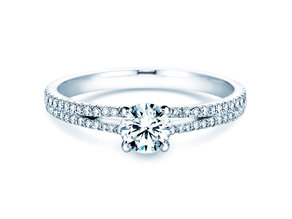 Anello di Fidanzamento Dynasty Petite in 18K oro bianco con diamanti 0,85ct G/SI