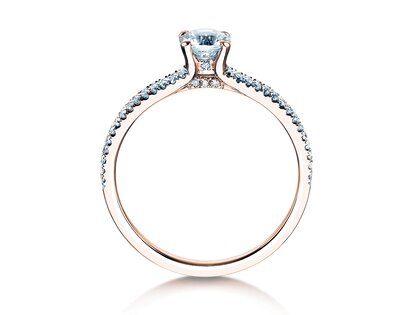 Anello di Fidanzamento Dynasty Petite in 18K oro rosa con diamanti 0,85ct G/SI