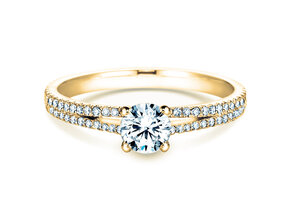 Anello di Fidanzamento Dynasty Petite in 18K oro giallo con diamanti 0,85ct G/SI