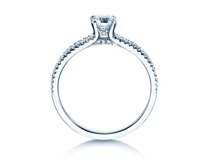 Anello di Fidanzamento Dynasty Petite in 18K oro bianco con diamanti 0,85ct G/SI