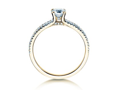 Anello di Fidanzamento Dynasty Petite in 18K oro giallo con diamanti 0,85ct G/SI