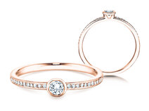 Anello di Fidanzamento Eternal Pavé in 18K oro rosa con diamanti 0,21ct G/SI