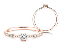 Anello di Fidanzamento Eternal Pavé in 14K oro rosa con diamanti 0,46ct G/SI
