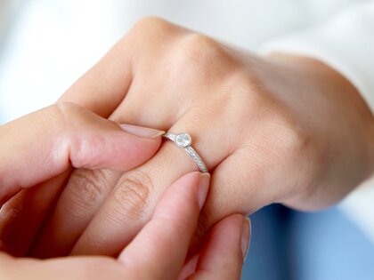 Anello di Fidanzamento Eternal Pavé in 14K oro bianco con diamanti 0,40ct G/SI