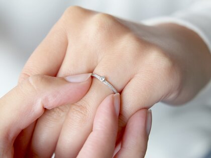 Anello di Fidanzamento Eternal Pavé in 14K oro bianco con diamanti 0,21ct G/SI