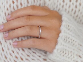 Anello di Fidanzamento Eternal Pavé in 14K oro bianco con diamanti 0,21ct G/SI