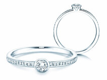 Anello di Fidanzamento Eternal Pavé in 14K oro bianco con diamanti 0,25ct G/SI