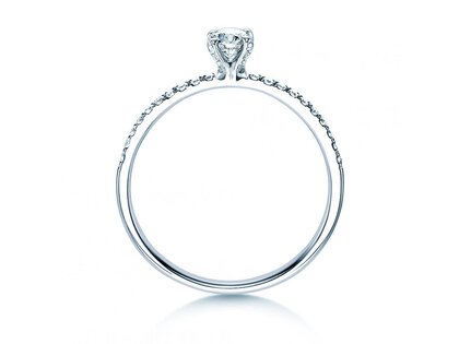 Anello di Fidanzamento Grace Petite in 18K oro bianco con diamanti 0,43ct G/SI
