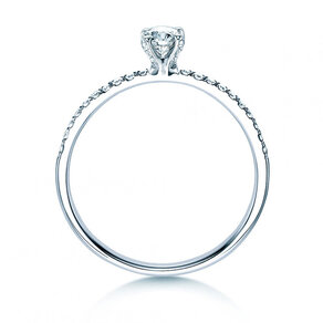 Anello di Fidanzamento Grace Petite in 18K oro bianco con diamanti 0,43ct G/SI