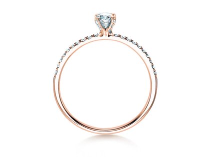 Anello di Fidanzamento Grace Petite in 18K oro rosa con diamanti 0,43ct G/SI